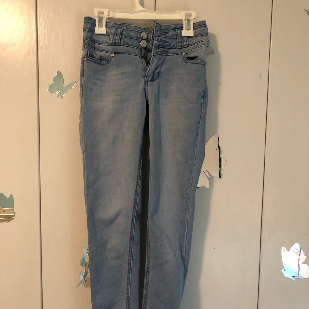 Light wash high waisted  skinny jeans